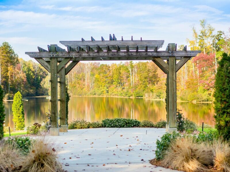 wedding, reception, park, city, outdoor, arch, pergola, reflection, water, pond, trees, autumn, celebration, wedding reception, marriage, decoration, elegant, event, romance, banquet, place, formal, wed, catering, wedding table, décor, town, playground, outdoors, landscape, fall, colonel francis beatty park, charlotte, nc, north carolina, pergola, pergola, pergola, pergola, pergola