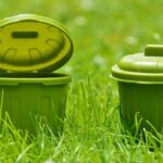 garbage cans, green, plastic, bucket, coloured, miniature, plastic, plastic, plastic, plastic, plastic, bucket, miniature